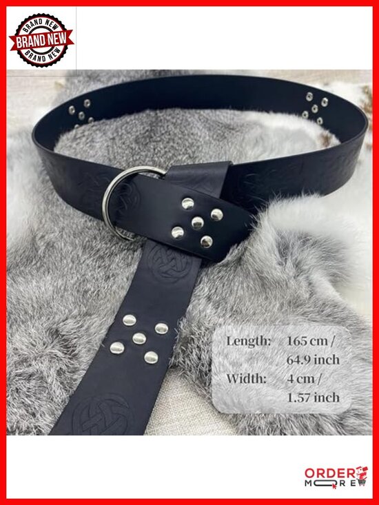Viking Renaissance Belt Pouch Purse with Leather Bracers & Hook Strap Medieval